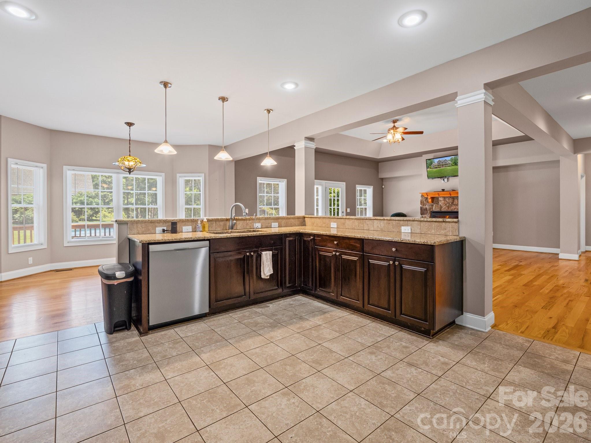 217 Blossom Hill Road Lincolnton, NC 28092 - Photo 18 of 44 a large kitchen with a stove a sink dishwasher and a refrigerator
