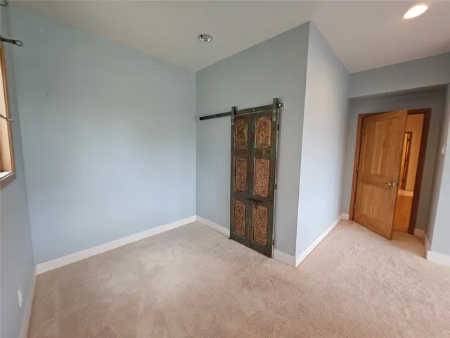 an empty room with closet