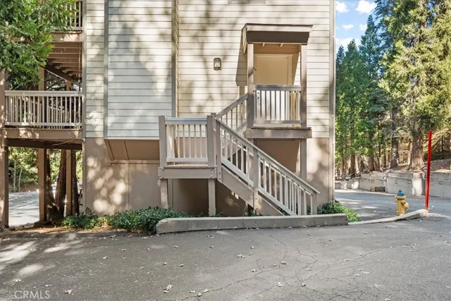 front view of a house with a street