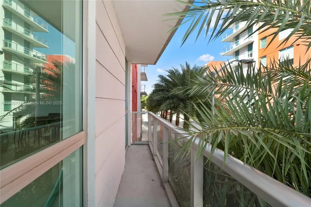 a view of balcony with small plants