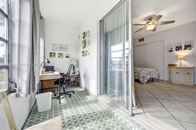 a room with furniture and a window