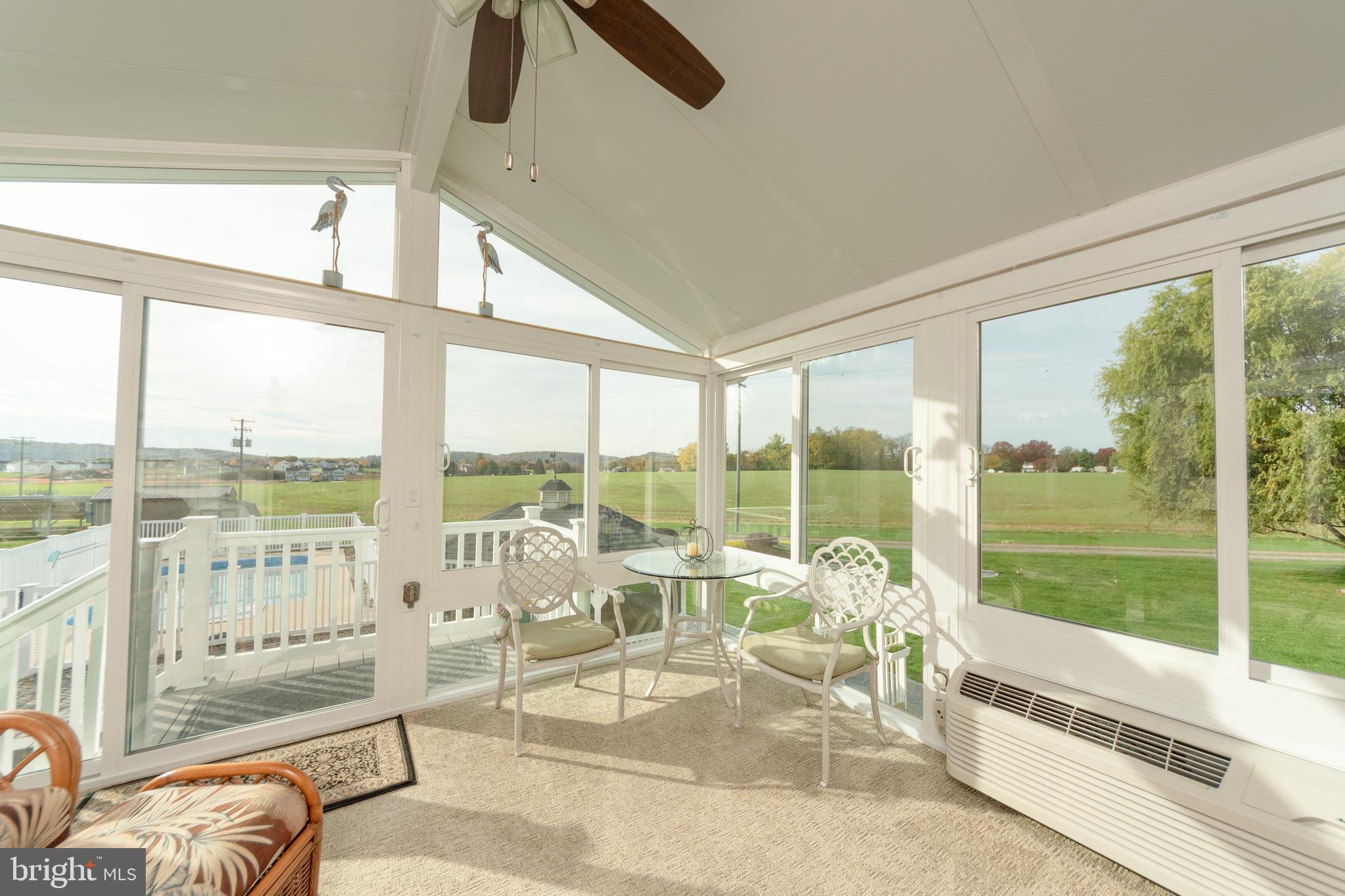223 Rock Point Road Marietta, PA 17547 - Photo 22 of 63 Sunroom: vaulted ceiling & dedicated mini-split.