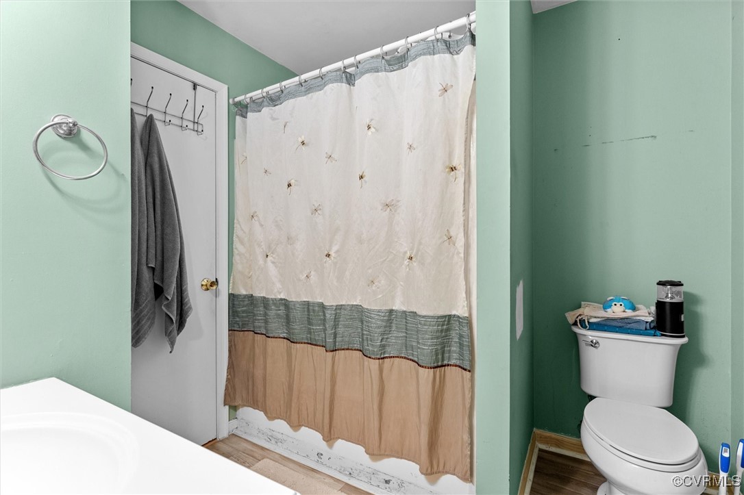 7306 Full Rack Drive Midlothian, VA 23112 - Photo 17 of 32 Bathroom with wood finished floors, a shower with