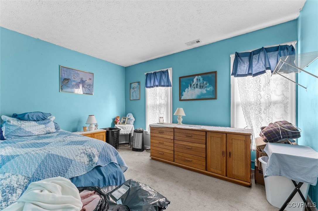 7306 Full Rack Drive Midlothian, VA 23112 - Photo 19 of 32 Bedroom featuring light carpet and a textured ceil