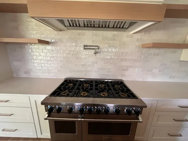 a close view of stove