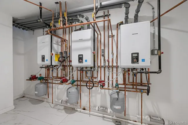 a view of a couch in a room