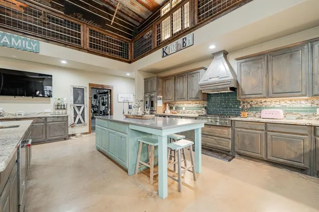 a living room with furniture and furniture