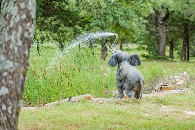 a view of two chairs in patio