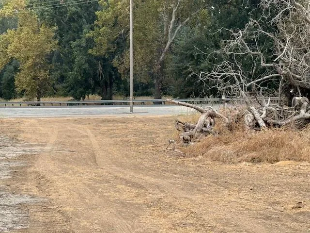 a view of a backyard of the house