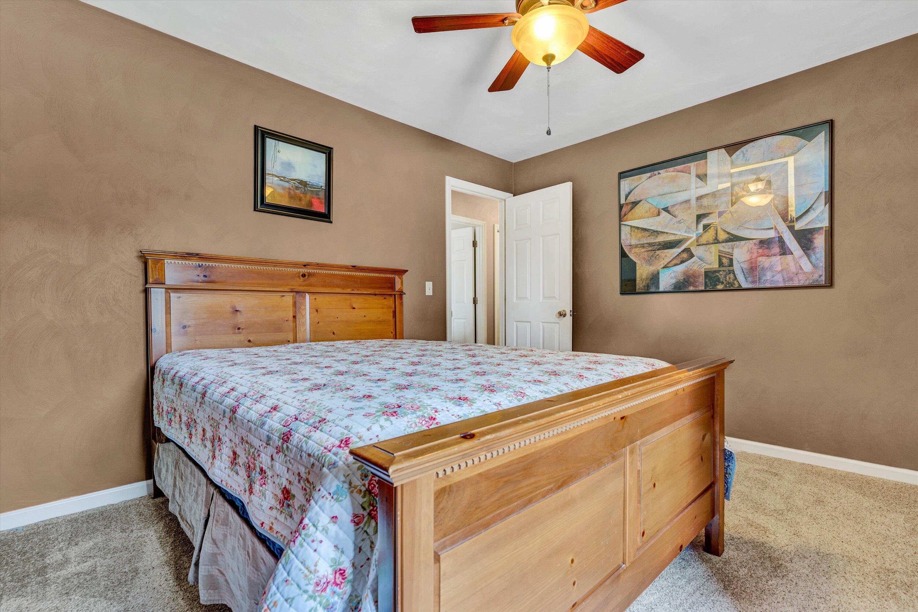 164 Deer Track Cloverdale, VA 24077 - Photo 18 of 28 a bedroom with a bed and a chandelier