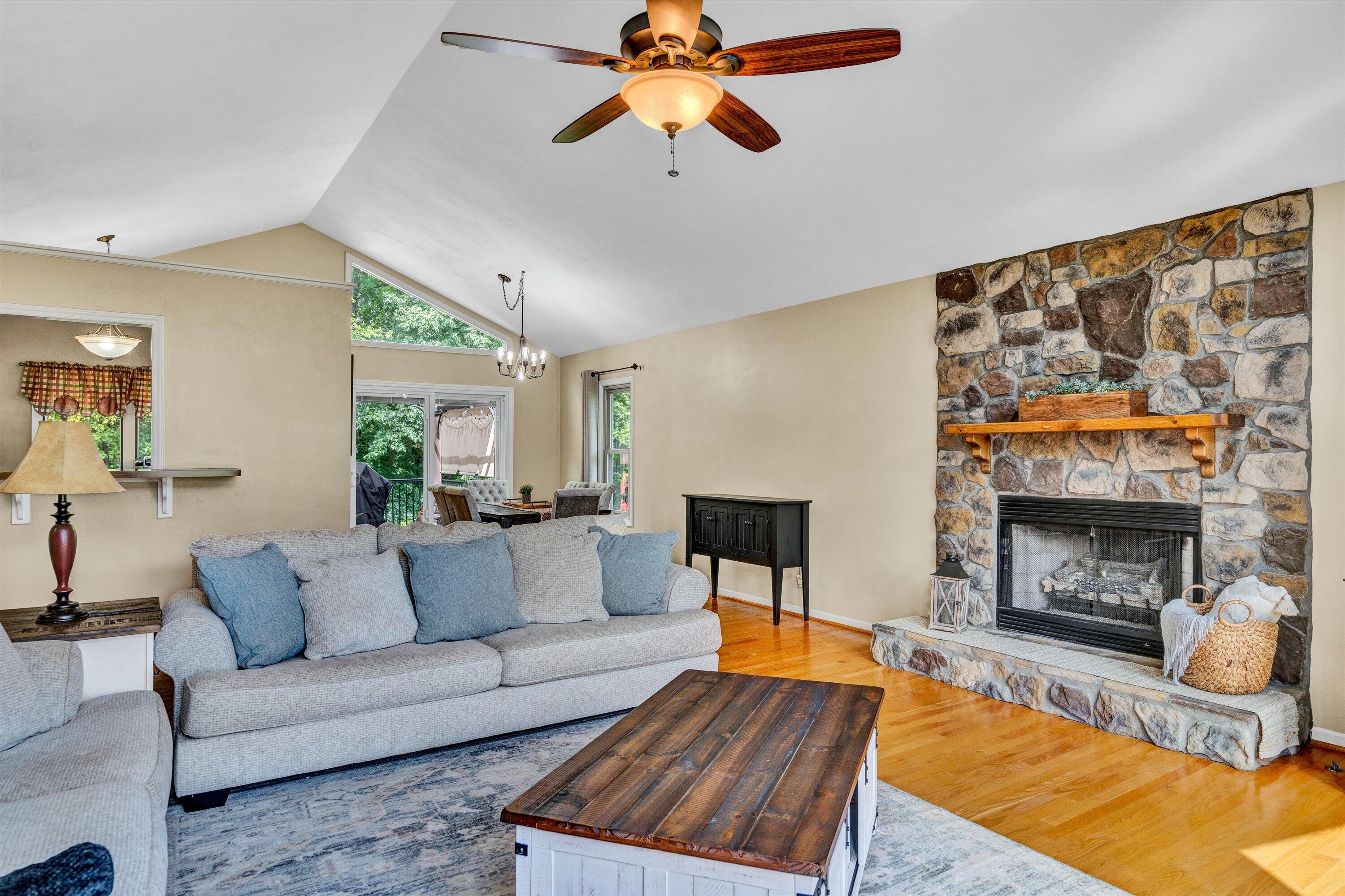 164 Deer Track Cloverdale, VA 24077 - Photo 5 of 28 a living room with furniture and a fireplace