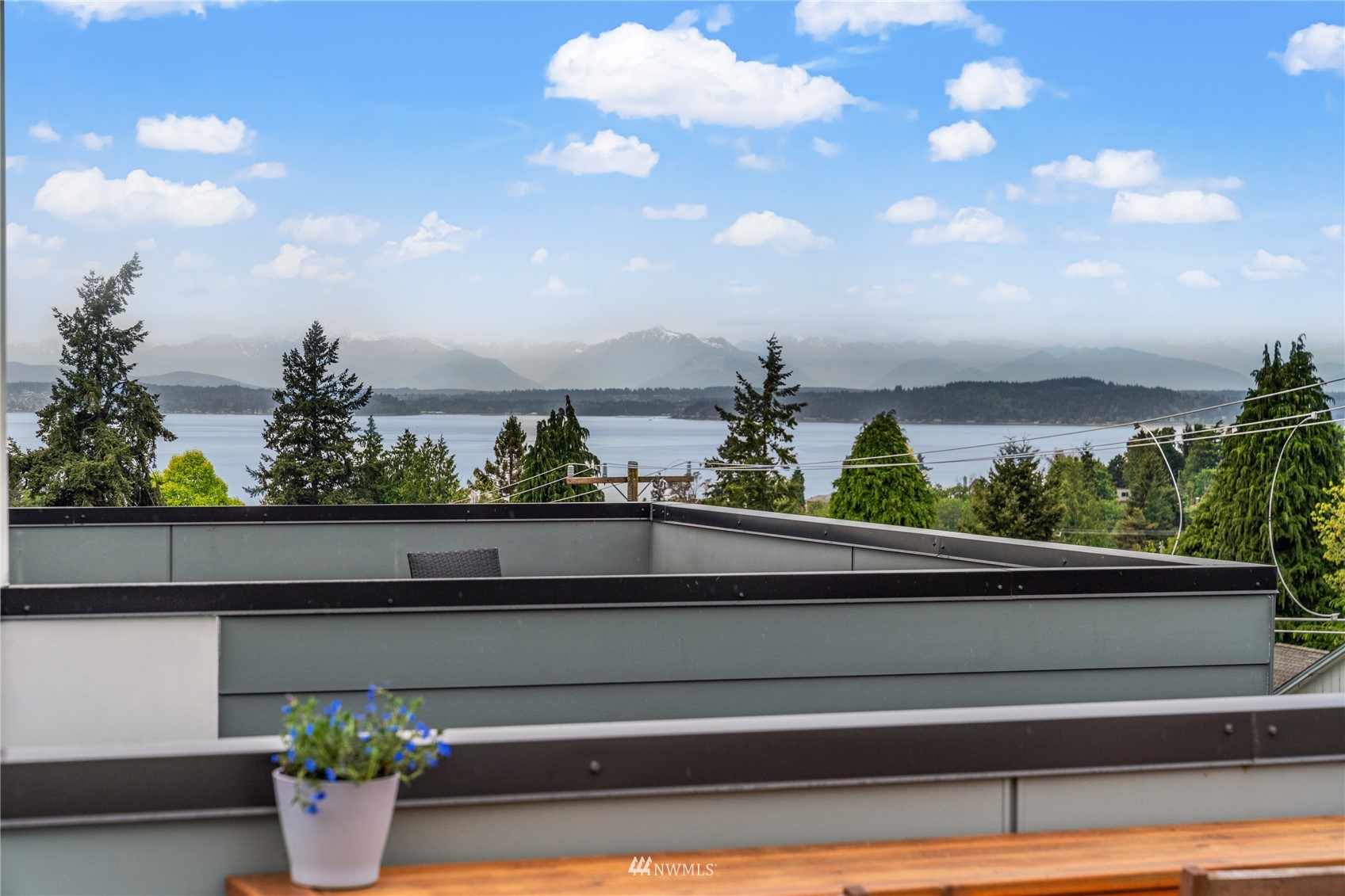 4205 Southwest Frontenac Street Seattle, WA 98136 - Photo 1 of 39 a view of a lake from a balcony