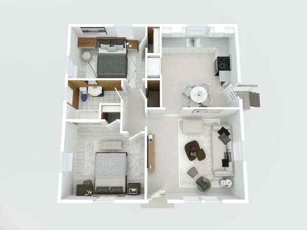 view of living room with furniture and decor
