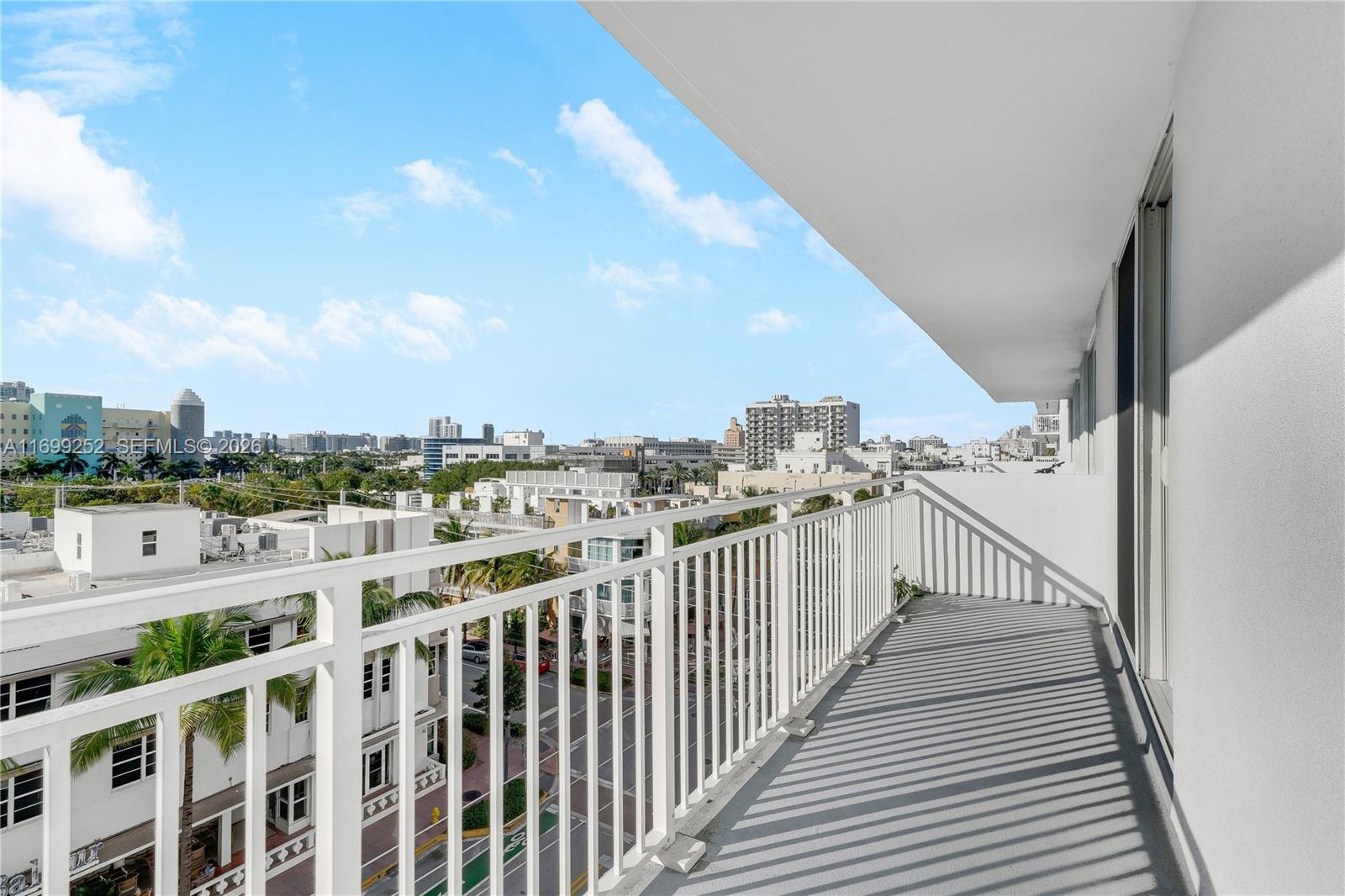 345 Ocean Drive, Unit 703 Miami Beach, FL 33139 - Photo 14 of 15 a view of a balcony with city