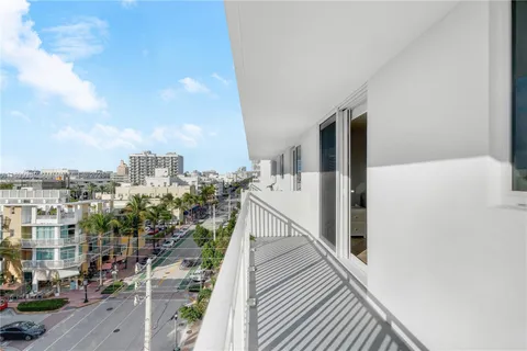 a view of city from balcony