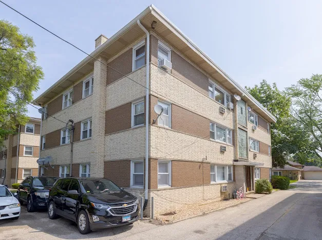 a front view of a building