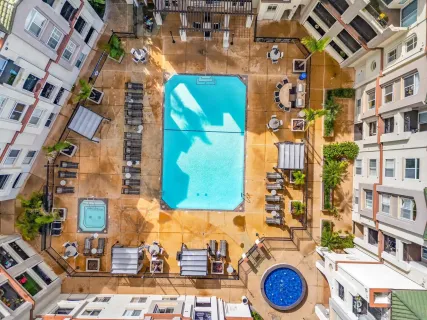 a view of a swimming pool