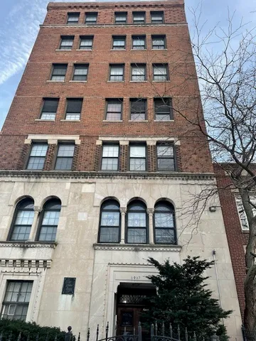 a front view of a building