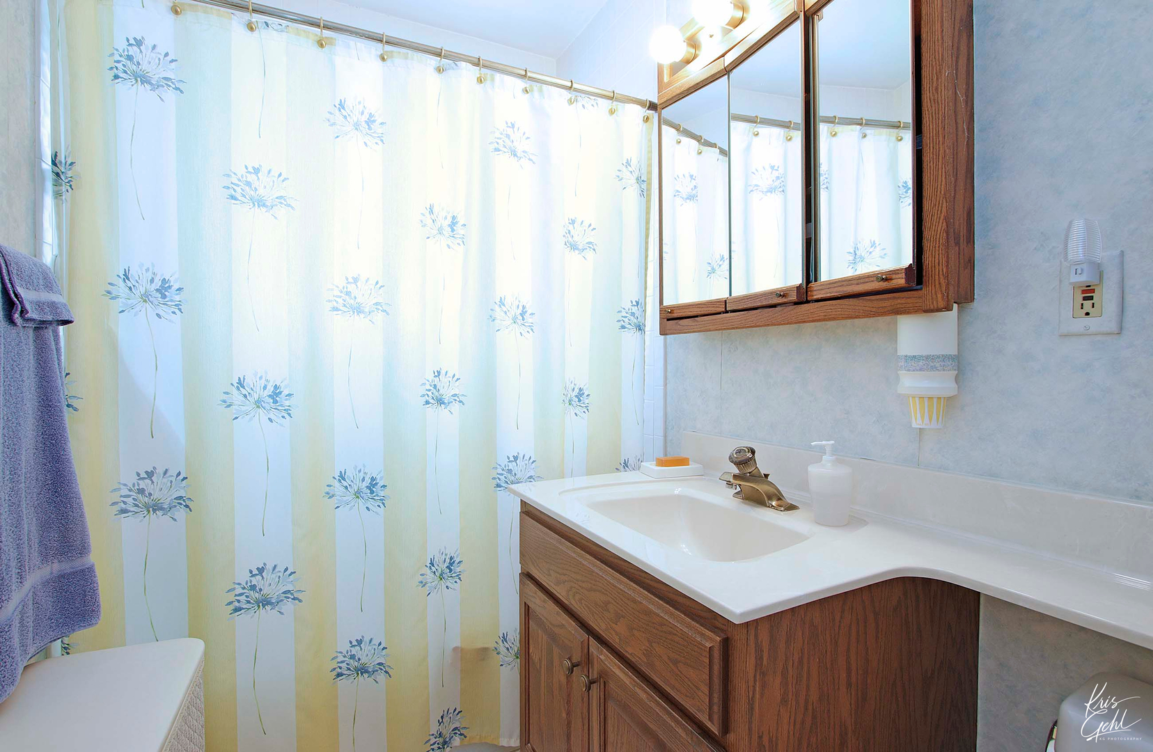 514 Warren Road Glenview, IL 60025 - Photo 14 of 21 a bathroom with a sink and a mirror
