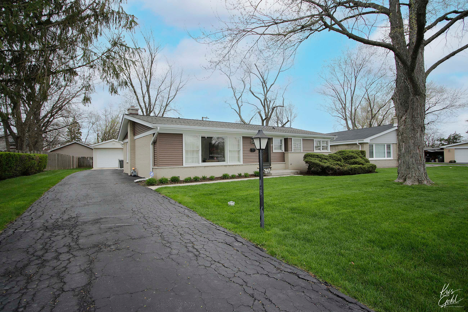 514 Warren Road Glenview, IL 60025 - Photo 2 of 21 a view of a yard in front of a house with plants and large tree
