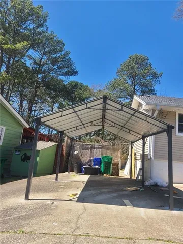 a view of a volley ball court