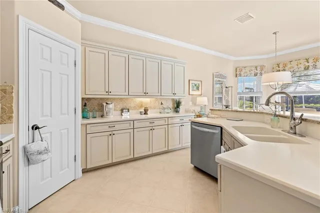 a kitchen that has a sink and a stove in it