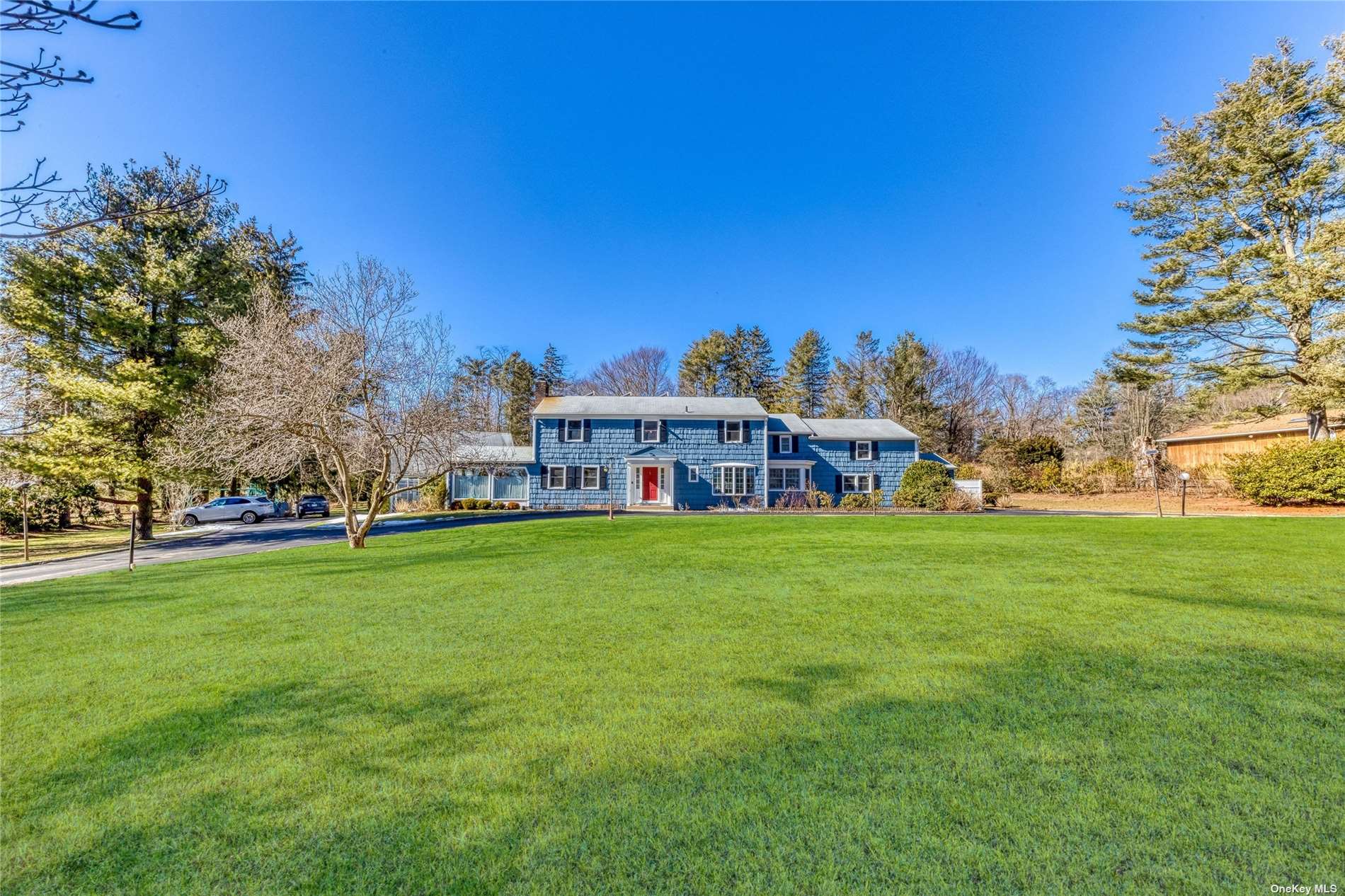 a view of a house with a big yard