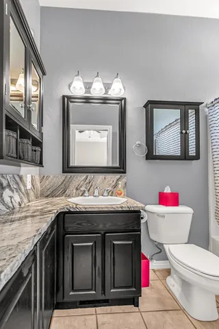 a bathroom with a sink and a toilet
