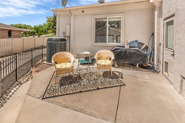 a outdoor space with furniture