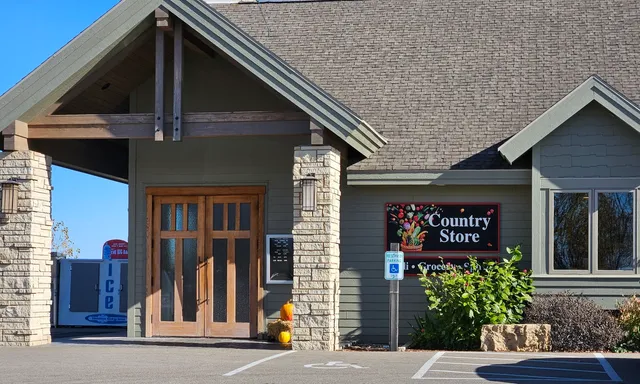 a view of a golf course with a yard