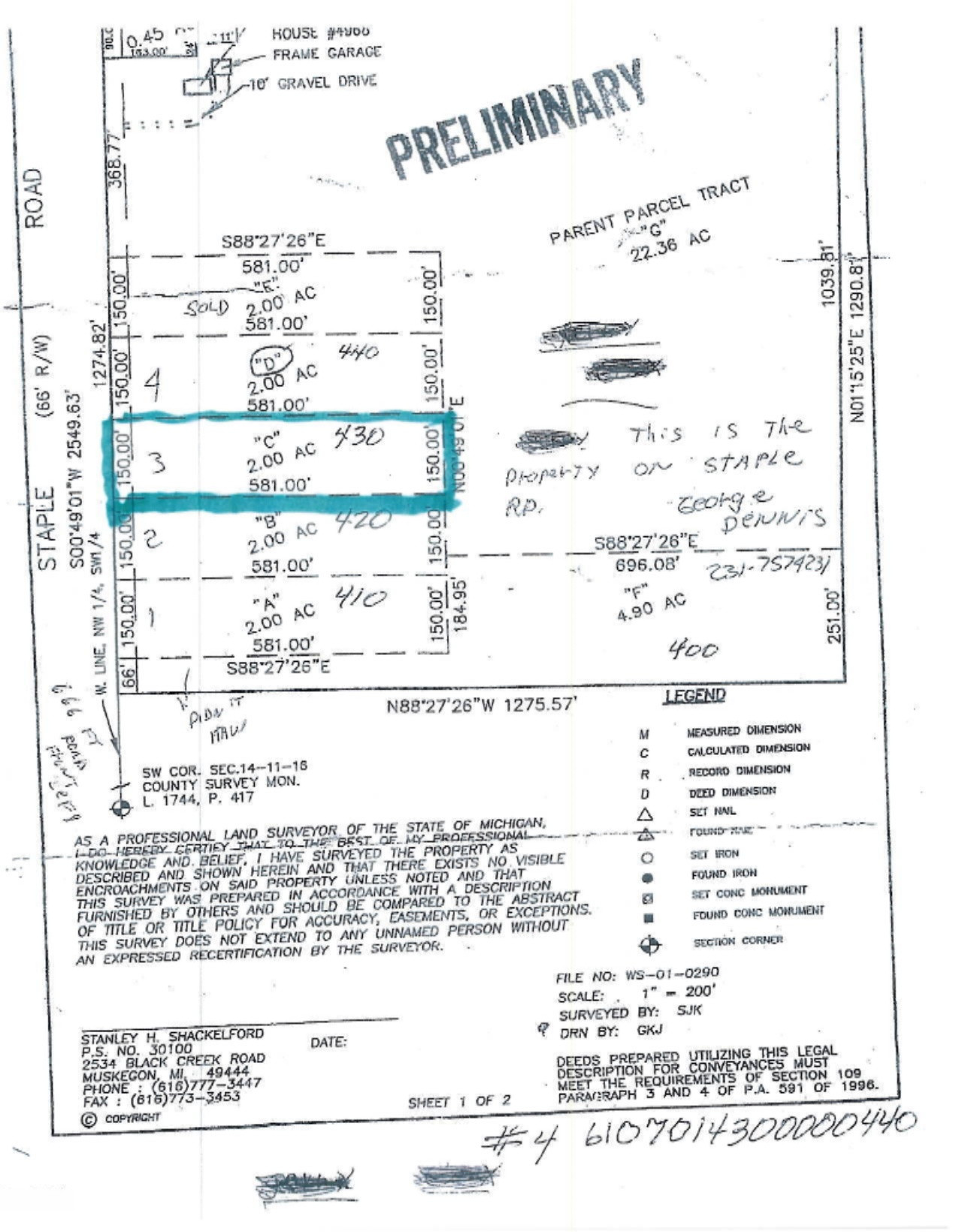 Staple Road, Unit 3 Twin Lake, MI 49457 - Photo 1 of 5 Staples Road Parcel 3 - Map (1)