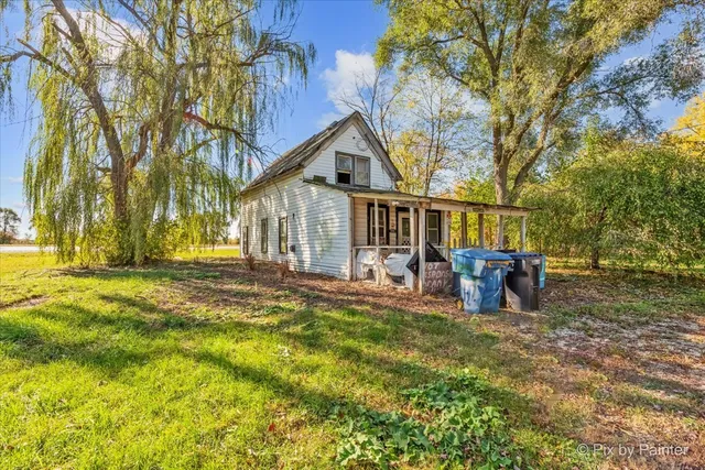 a backyard of a house