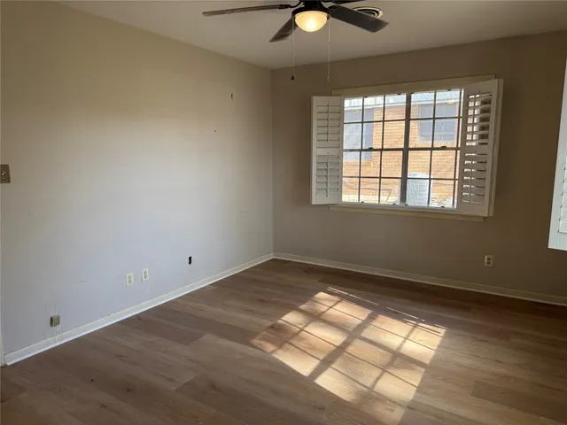 an empty room with window