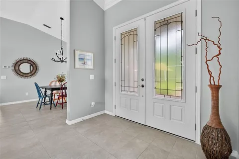 an entryway with livingroom and furniture
