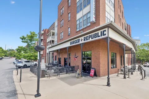 an aerial view of a house with balcony
