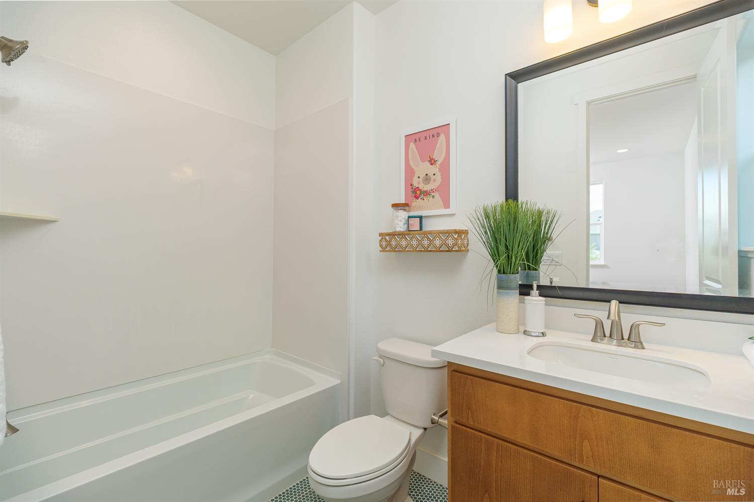 1201 Del Rancho Way Petaluma, CA 94954 - Photo 25 of 56 a bathroom with a granite countertop sink toilet and shower