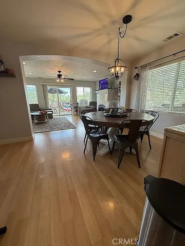 a view of a balcony with an outdoor space