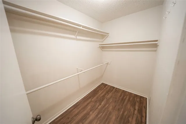 a view of small space with racks on the wall