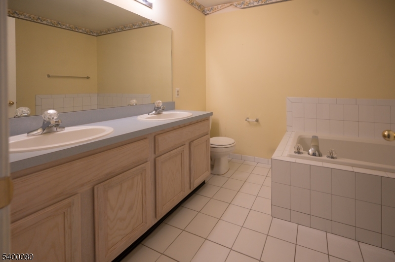 6 Davenport Road Montville, NJ 07045 - Photo 11 of 28 a spacious bathroom with a double vanity sink toilet and a mirror