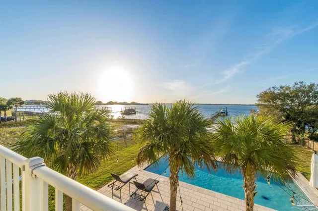 a view of a ocean from a balcony