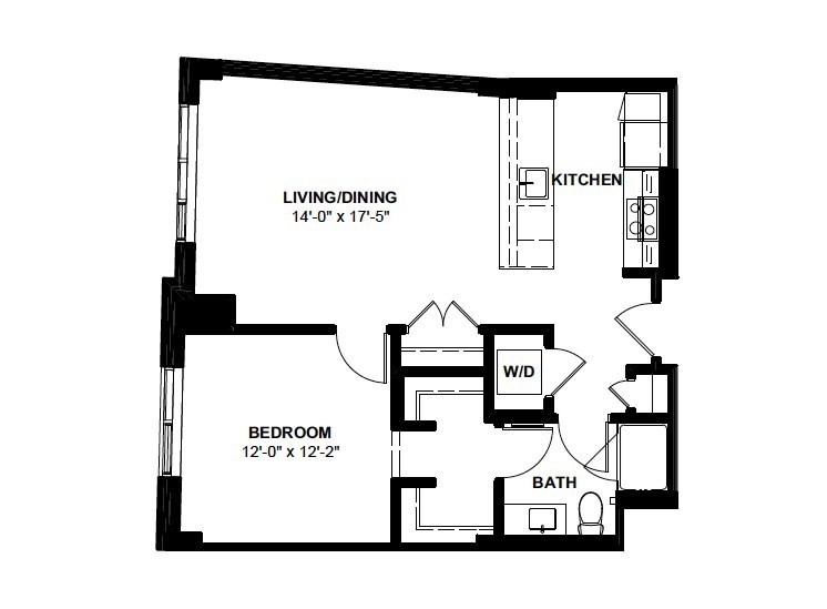 1 Canal Street, Unit 628 Boston, MA 02114 - Photo 11 of 11 a picture of a floor plan