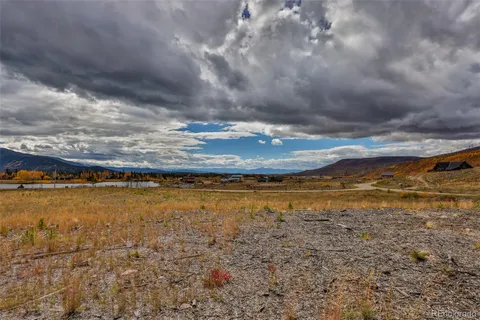 a view of an outdoor space and mountain view