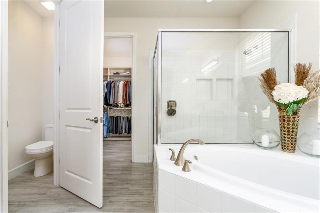 1296 Waterview Ridge Circle Apopka, FL 32703 - Photo 31 of 60 a bathroom with a bathtub sink and toilet