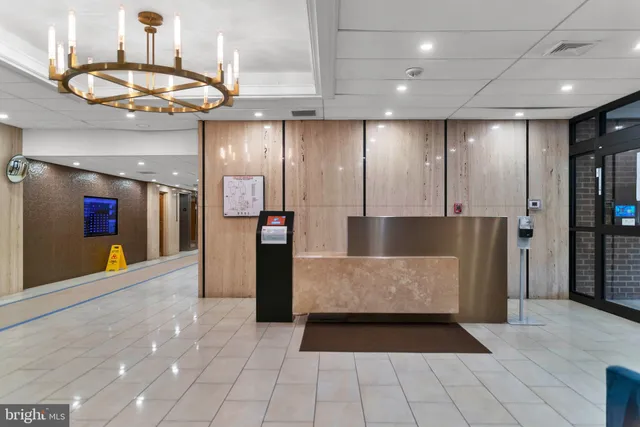 a view of a porch with seating space