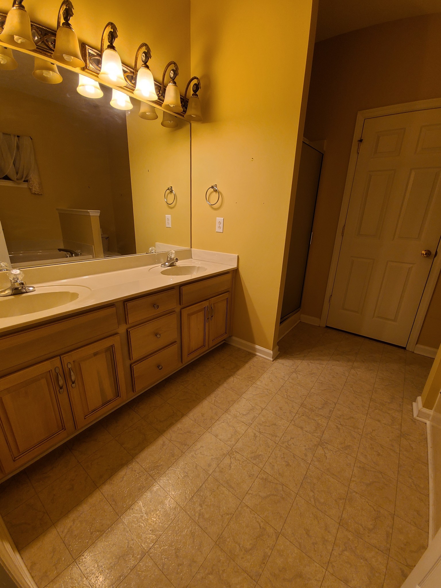 728 Canoe Ridge Point Antioch, TN 37013 - Photo 21 of 40 a bathroom with a tub sink and mirror