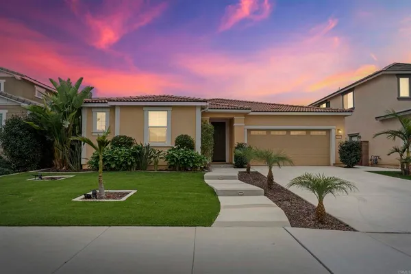 a view of a house with a patio