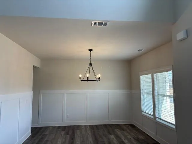 a hallway with windows