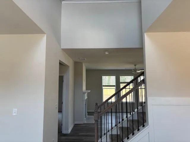 an empty room with a window