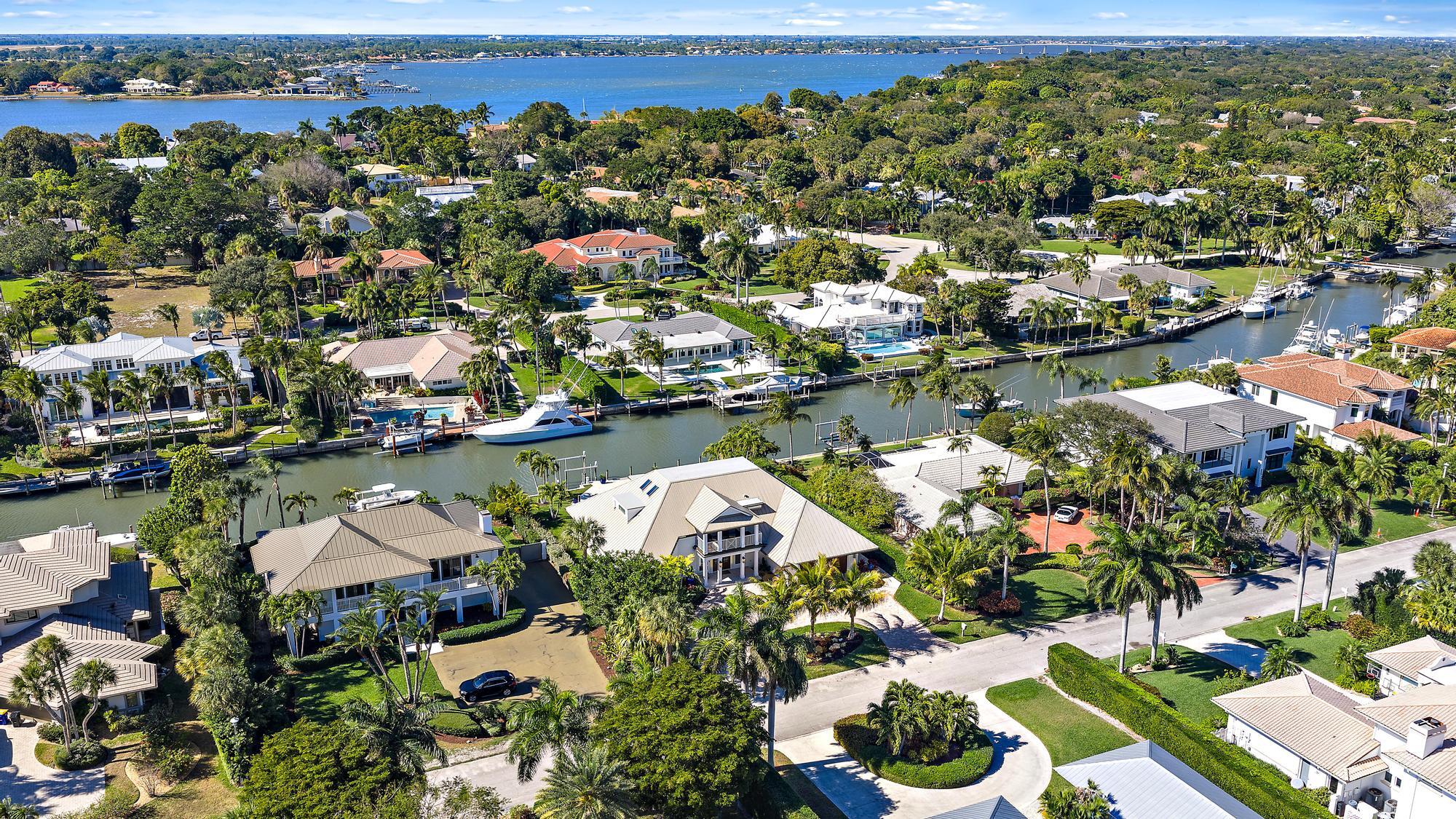 19 Island Road Sewall's Point, FL 34996 - Photo 50 of 50 an aerial view of residential houses with outdoor space