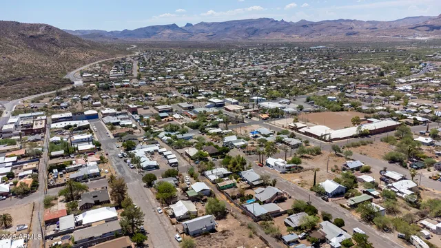 a view of city and mountain
